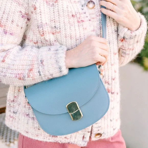 SOLD NWT Sézane Claude Bag in Smooth Vintage Blue - Picture 12 of 12